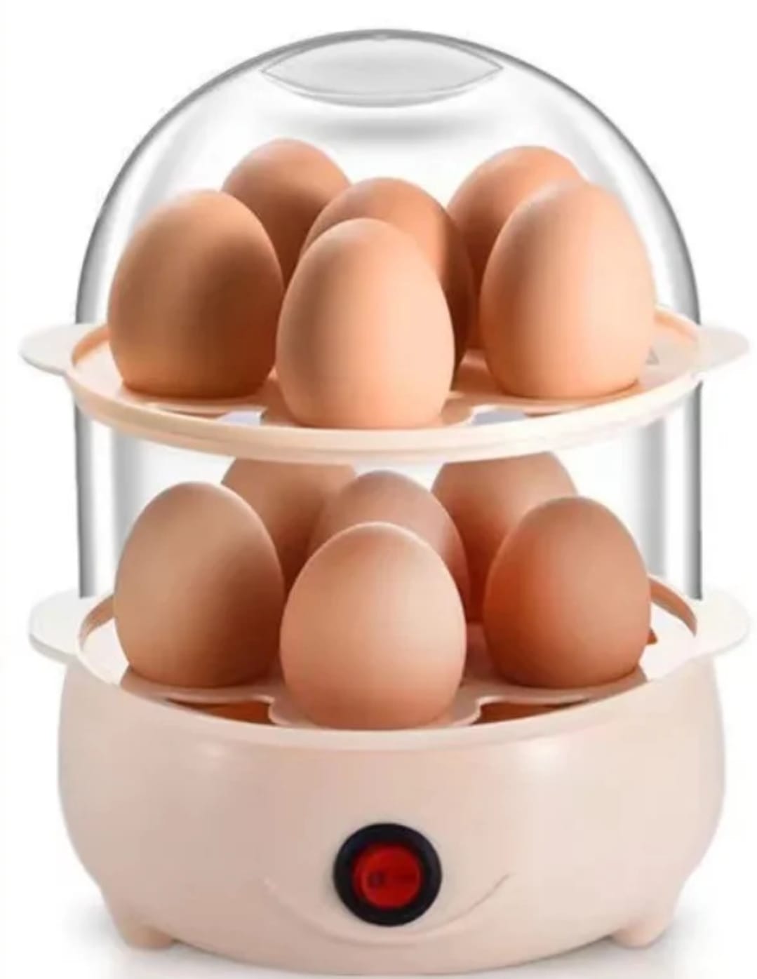 Kitchen Double Layer Electric Egg Boiler Holder Penguin Rapid Egg Cooker