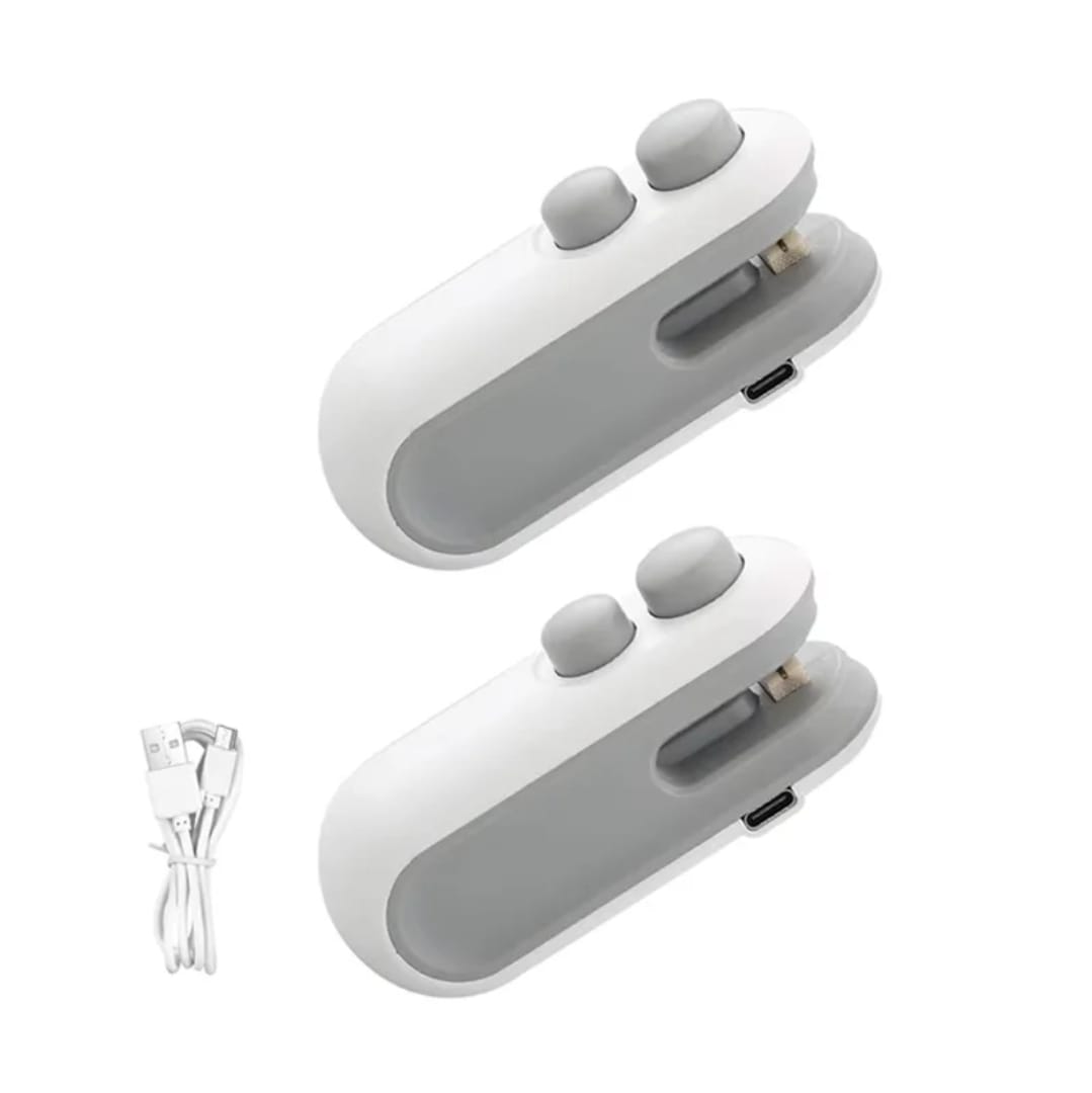 Handheld USB Rechargeable Mini Clip Heat Sealing Machine with Cutter